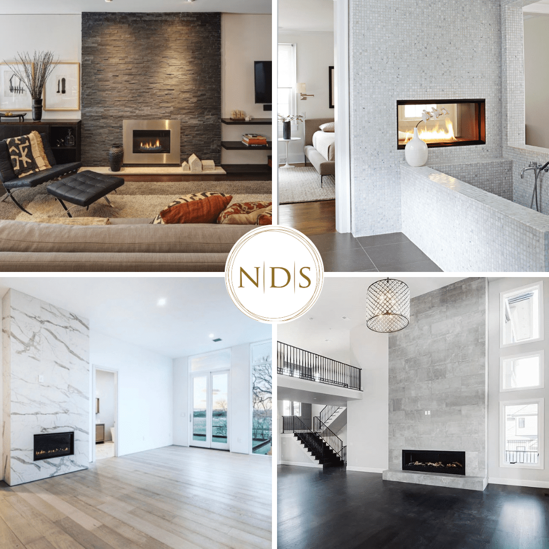 Fireplace tile surround